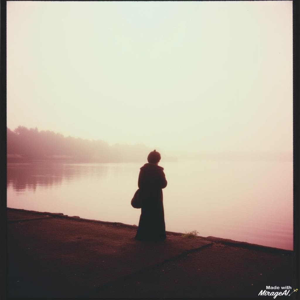 Sitting by the tree.