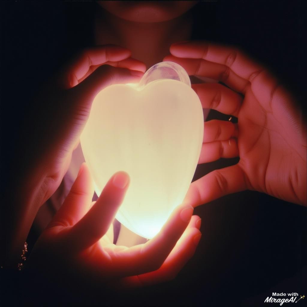 The heart of a glass shell.